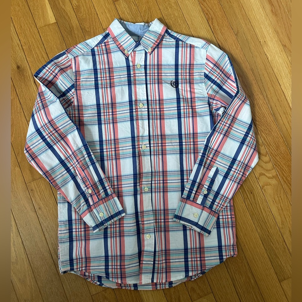 Chaps Kids Plaid Button Down Shirt - Size Large